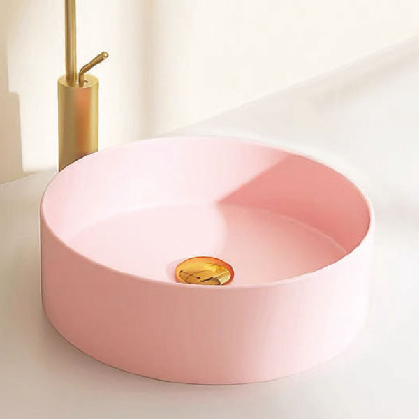 Corgres Circle Pink Matt 4223 Νιπτήρας Χρωματιστός