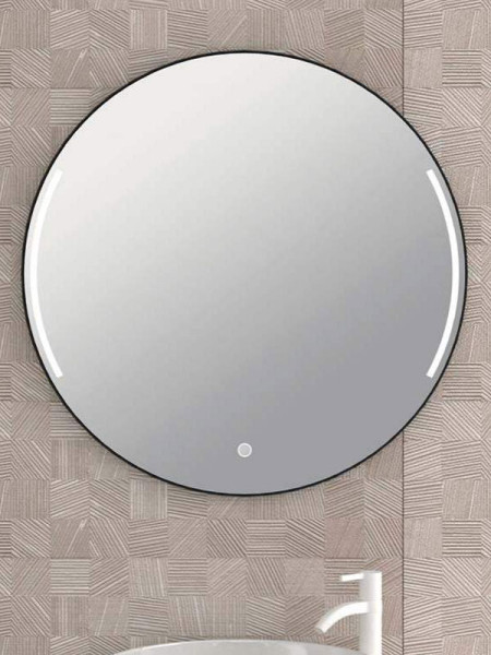 Savvopoulos Compass 70 Black Καθρέπτης Μπάνιου Με LED