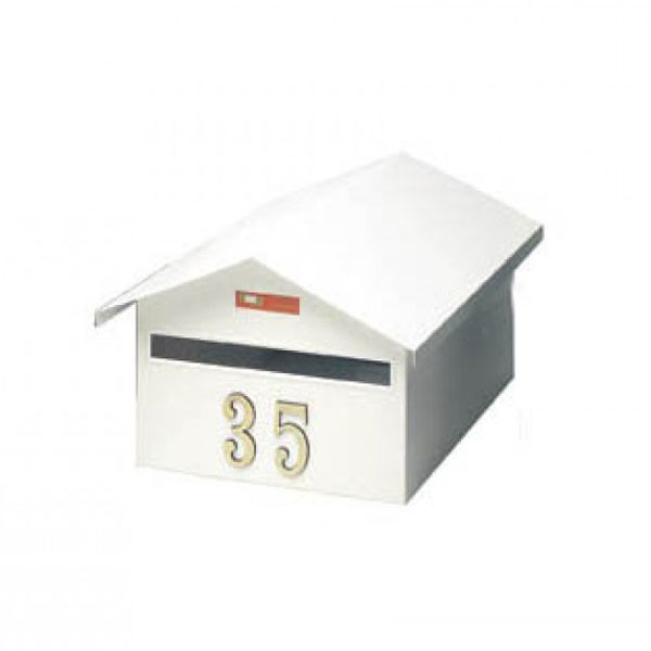 Viometal Kopenhagen 170 Γραμματοκιβώτιο Λευκό Με Κολώνα