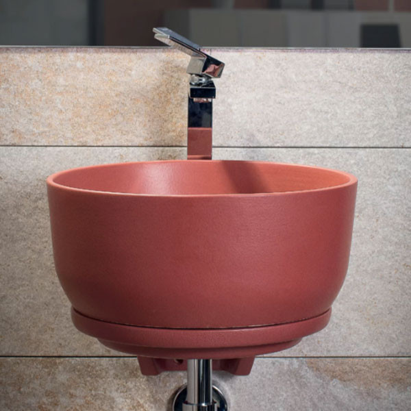 Adamidis Cupa 40M Bordeaux Mat Νιπτήρας Χρωματιστός