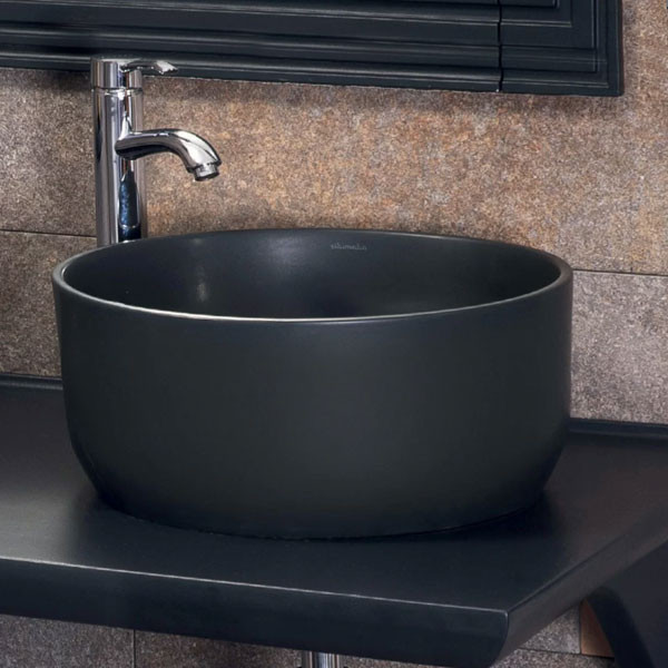 Adamidis Cupa 40X Black Mat Νιπτήρας Χρωματιστός