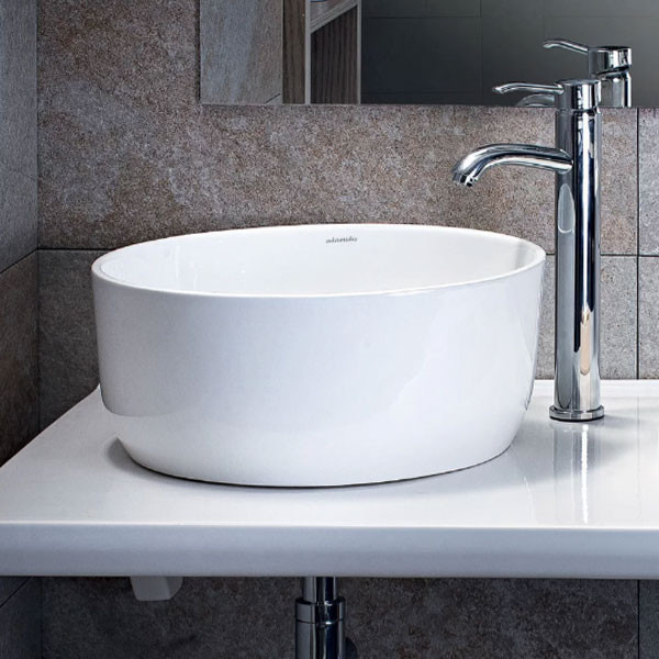 Adamidis Cupa 40X White Gloss Νιπτήρας Eπικαθήμενος