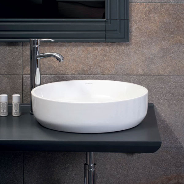 Adamidis Cupa 44X White Gloss Νιπτήρας Eπικαθήμενος