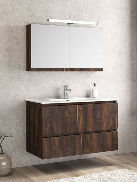 Furnibath D12 Έπιπλο 121 Ανάγλυφο Συνθετικό Έπιπλο Μπάνιου Μοντέρνο