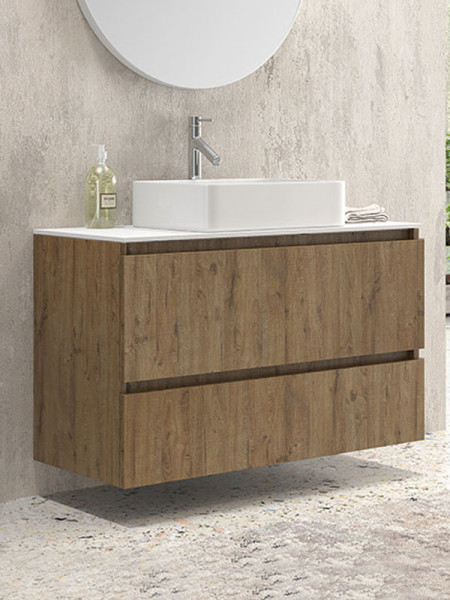 Furnibath D10Ε Έπιπλο 101 Ανάγλυφο Συνθετικό Βάση Επίπλου Μπάνιου Με Νιπτήρα