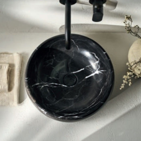 Fossil Arlo Marble DB 42-400 Marquina Nero Νιπτήρας Πέτρινος