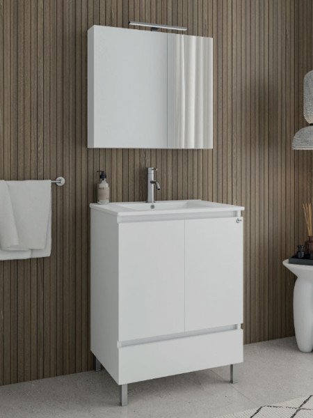 Drop Delta 75 White 5FDL075WH Έπιπλο Μπάνιου Λευκό