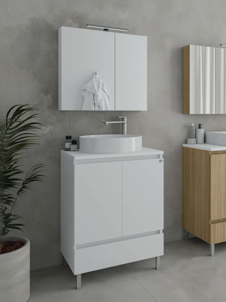 Drop Delta 75 White 5FDLP75WH Έπιπλο Μπάνιου Μοντέρνο