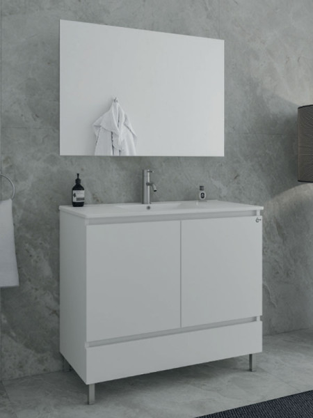 Drop Delta 90 White 5FDLM90WH Έπιπλο Μπάνιου Μελαμινικό