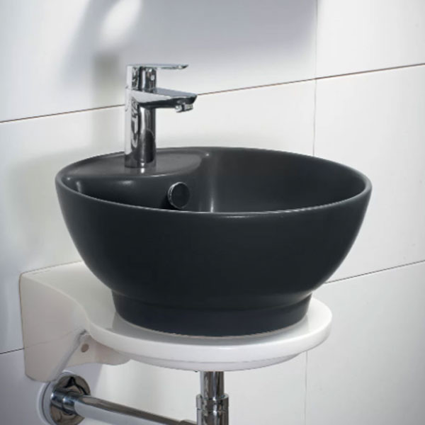 Adamidis Diamante 41 Black Mat Νιπτήρας Χρωματιστός