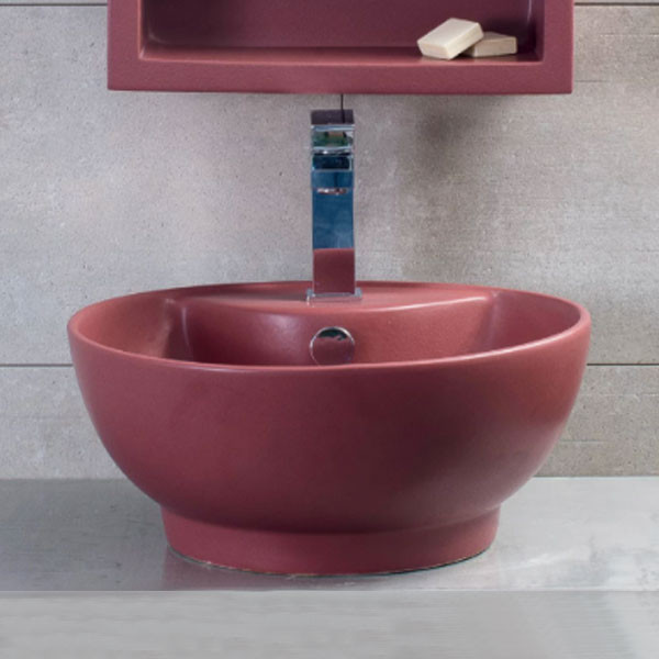 Adamidis Diamante 41 Bordeaux Mat Νιπτήρας Χρωματιστός