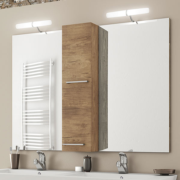 Drop Luxus 120 PL Wood Καθρέπτης Επίπλου Μπάνιου
