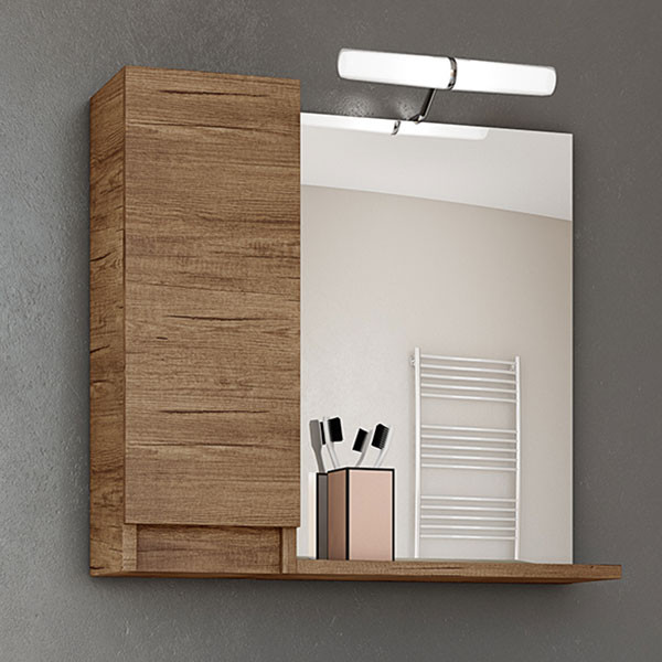 Drop Senso 65 PL Wood Καθρέπτης Επίπλου Μπάνιου