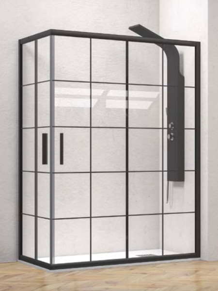 Karag EFE 100 Black Frame Καμπίνα Tετράγωνης Nτουζιέρας