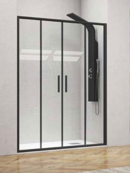 Karag EFE 600 Black Καμπίνα Ντουζιέρας Τοίχο - Τοίχο