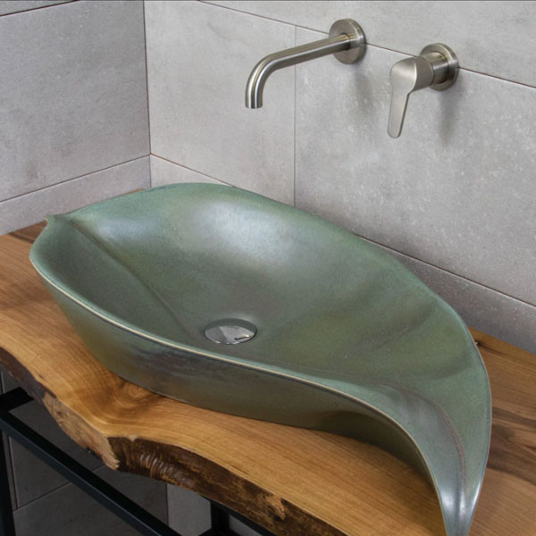 Adamidis Fyllo 75 Olive Mat Νιπτήρας Χρωματιστός