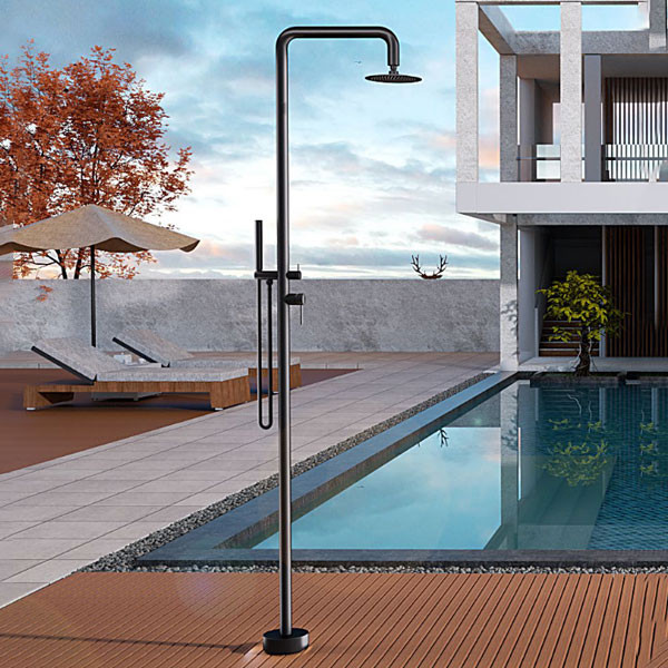 Imex Florida GPF008/ANG Inox Black Matt Στήλη Ντους Εξωτερικού Χώρου