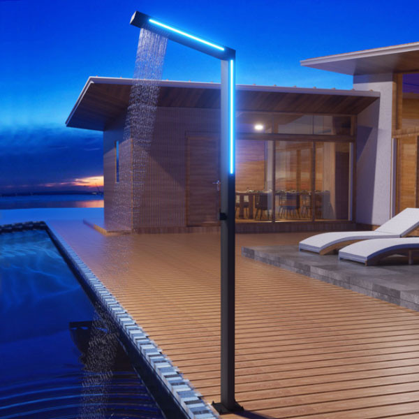 Imex Sense GPS016/ANG Inox Black Matt Στήλη Ντους Εξωτερικού Χώρου