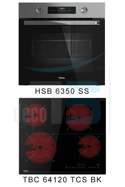 Teka Set HSB 6350 SS + TBC 64120  TCS BK Προσφορές Ηλεκτρικών Συσκευών