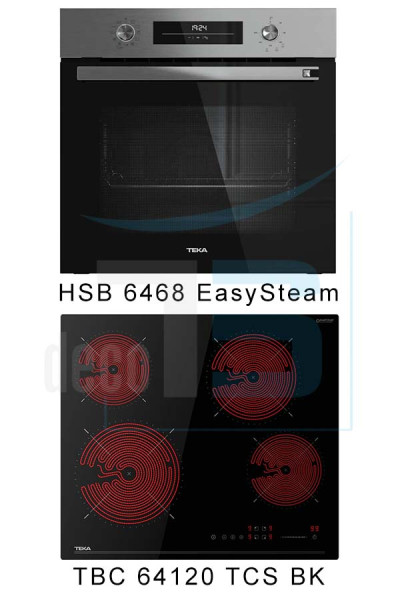 Teka Set Neo HSB 6468 SS EasySteam + TBC 64120 TCS BK Προσφορές Ηλεκτρικών Συσκευών