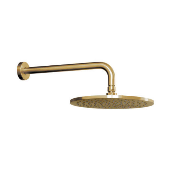 Cora Cosmo 316L Gold Brushed PVD IN225-211 + IN135-211 Κεφαλή & Μπράτσο Ντους