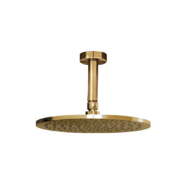 Cora Cosmo 316L Gold Brushed PVD IN225-211 + IN110-211 Κεφαλή & Μπράτσο Ντους