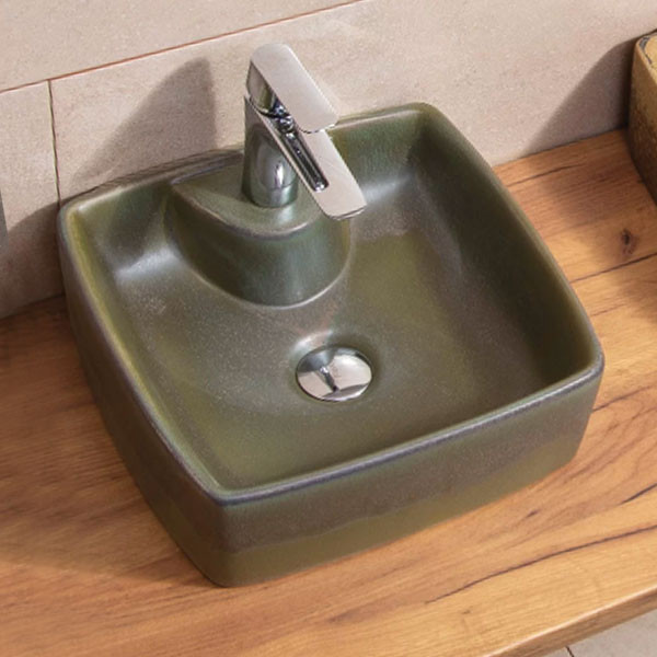 Adamidis Ios 38 Olive Mat Νιπτήρας Χρωματιστός