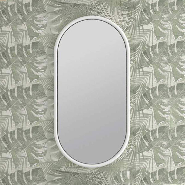 Savvopoulos Ivy Oval 4590 White Καθρέπτης Μπάνιου Απλός