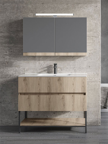 Furnibath K Έπιπλο 081 Ανάγλυφο Συνθετικό Έπιπλο Μπάνιου Μελαμινικό