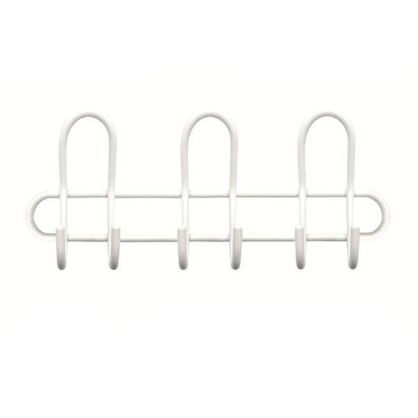 Import K41063/6 Κρεμάστρα Πόρτας Εξαπλή Λευκή