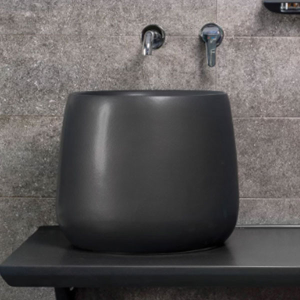 Adamidis Kaspo 41 Black Mat Νιπτήρας Χρωματιστός