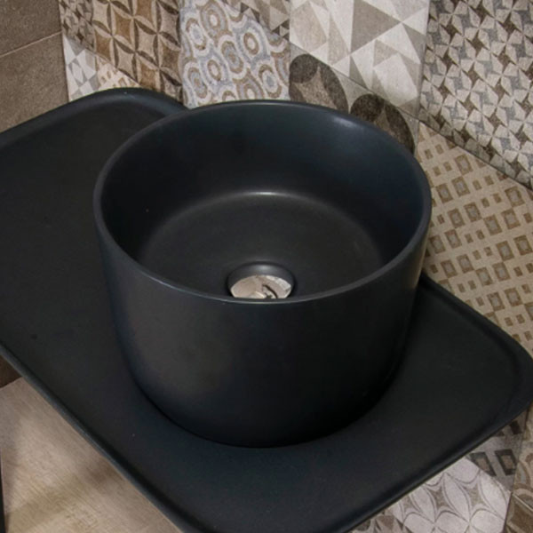 Adamidis Kea 31 Black Mat Νιπτήρας Χρωματιστός