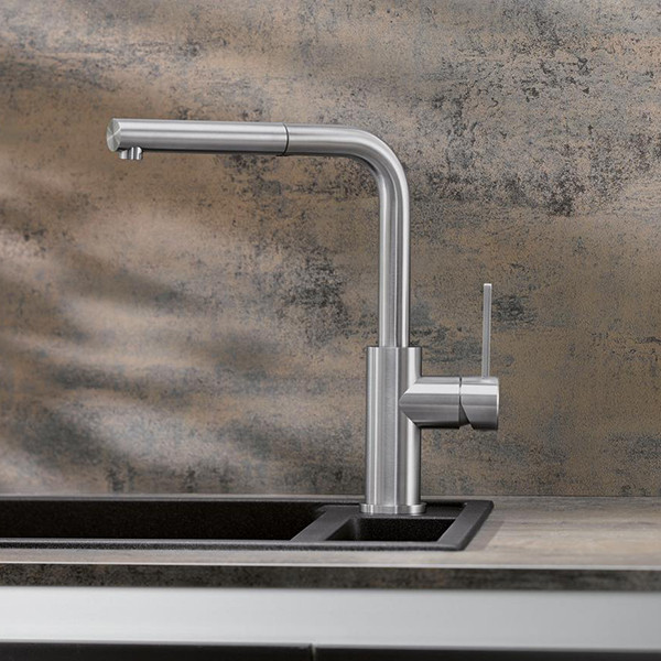 Blanco Lanora-S Inox Brushed 523123 Μπαταρία Κουζίνας Αποσπώμενη