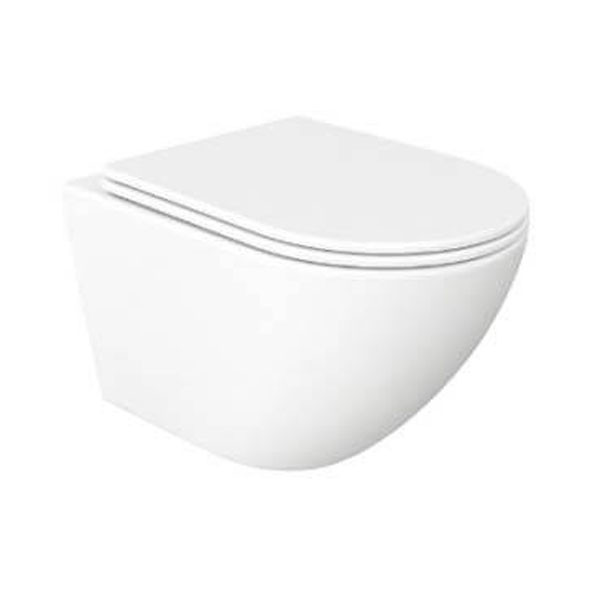 KSV New Short 6339 White Rimless Λεκάνη Κρεμαστή