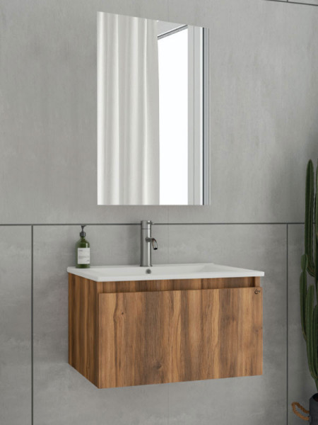 Drop Liberty 60 Amber Baroque Oak 5FLIM60BO Έπιπλο Μπάνιου Μελαμινικό