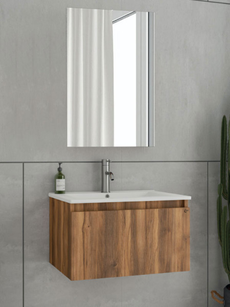 Drop Liberty 75 Amber Baroque Oak 5FLIM75BO Έπιπλο Μπάνιου Μελαμινικό