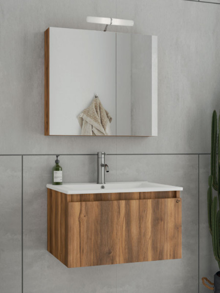 Drop Liberty 75 Amber Baroque Oak 5FLI075BO Έπιπλο Μπάνιου Μελαμινικό