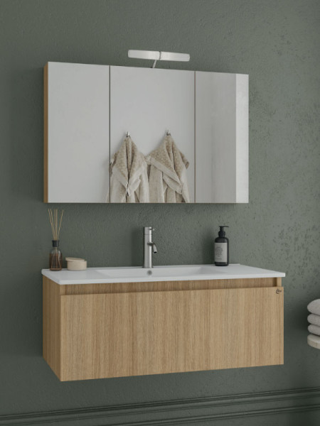 Drop Liberty 90 Slavonia Oak 5FLI090SO Έπιπλο Μπάνιου Μελαμινικό