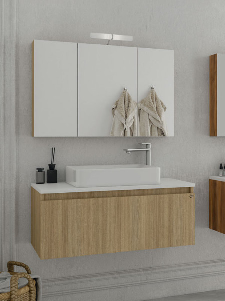 Drop Liberty 90 Slavonia Oak 5FLIP90SO Έπιπλο Μπάνιου Μοντέρνο