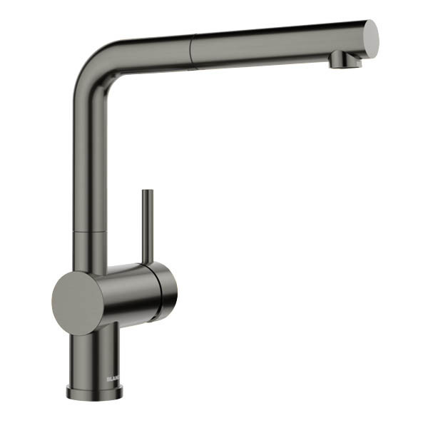 Blanco Linus-S Satin Dark Steel 527733 Μπαταρία Κουζίνας Αποσπώμενη