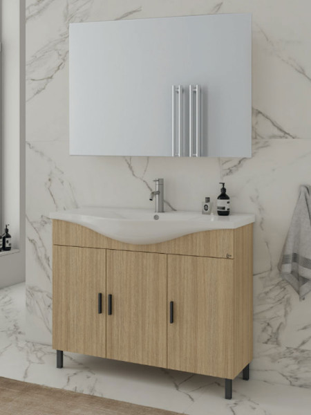 Drop Luna 100 Slavonia Oak 5FLUM100SO Έπιπλο Μπάνιου Μελαμινικό