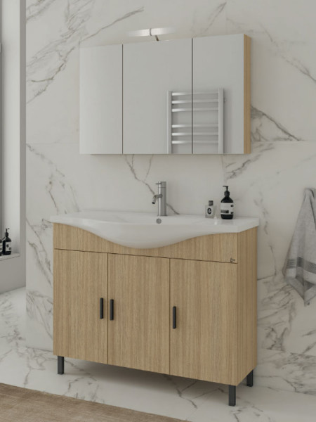 Drop Luna 100 Slavonia Oak 5FLU100SO Έπιπλο Μπάνιου Μελαμινικό