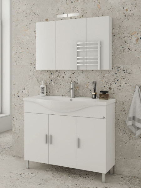 Drop Luna 100 White 5FLU100WH Έπιπλο Μπάνιου Λευκό