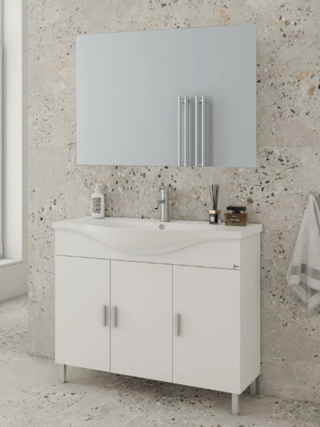 Drop Luna 100 White 5FLUM100WH Έπιπλο Μπάνιου Λευκό