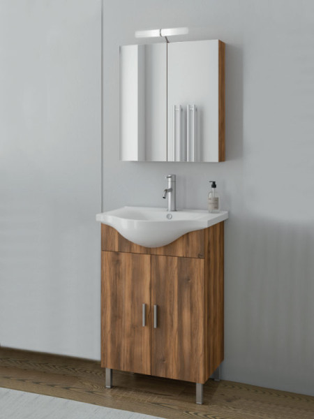 Drop Luna 55 Amber Baroque Oak 5FLU055BO Έπιπλο Μπάνιου Μελαμινικό