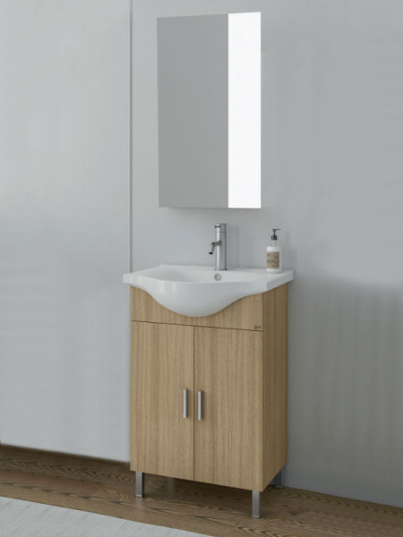 Drop Luna 55 Slavonia Oak 5FLUM55SO Έπιπλο Μπάνιου Μελαμινικό