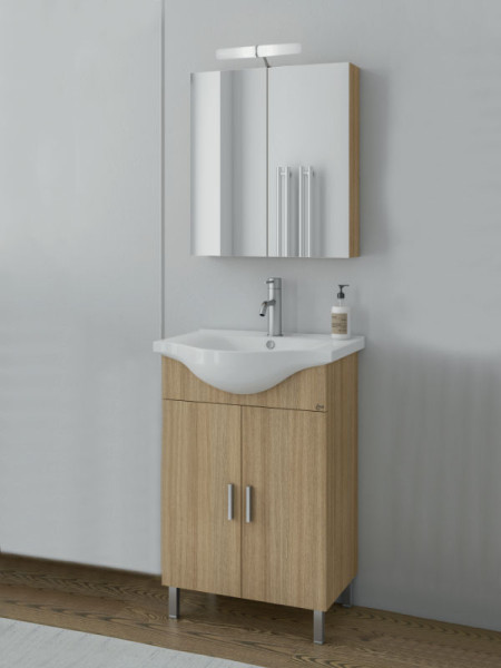 Drop Luna 55 Slavonia Oak 5FLU055SO Έπιπλο Μπάνιου Μελαμινικό