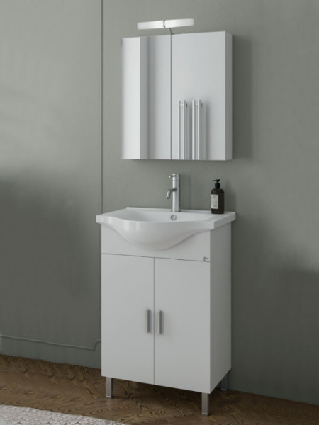 Drop Luna 55 White 5FLU055WH Έπιπλο Μπάνιου Λευκό