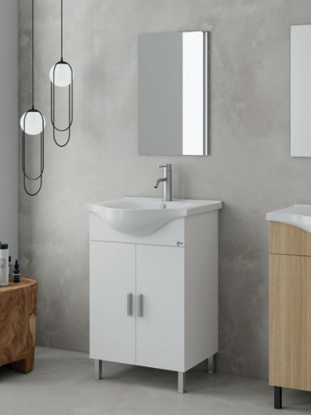 Drop Luna 55 White 5FLUM55WH Έπιπλο Μπάνιου Λευκό