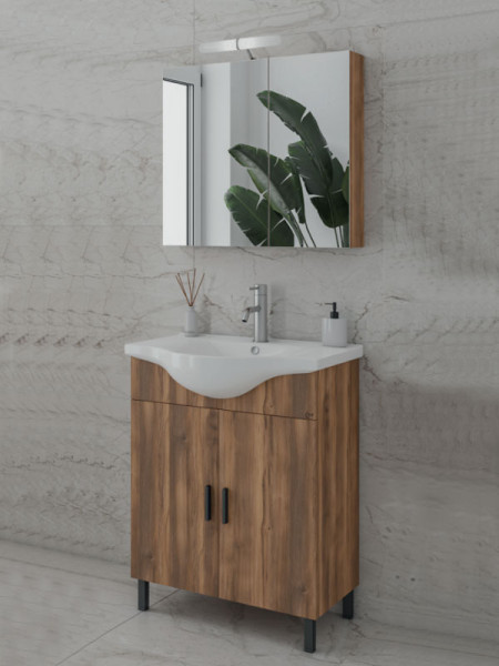 Drop Luna 65 Amber Baroque Oak 5FLU065BO Έπιπλο Μπάνιου Μελαμινικό